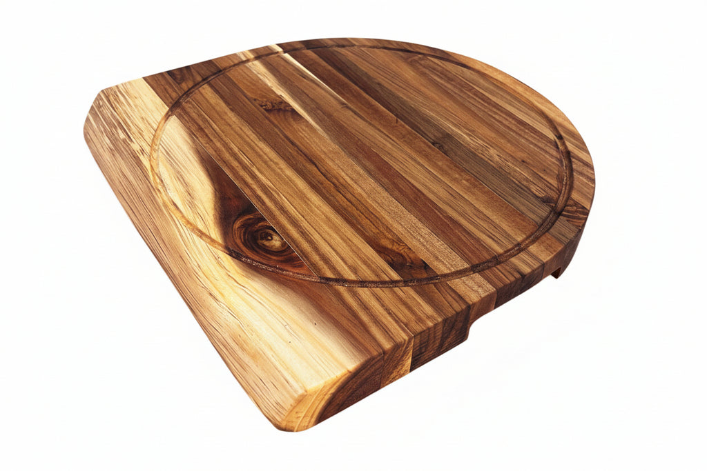 Luxe Houten snijplank 33x32x3 cm halfrond 1.13000ACA