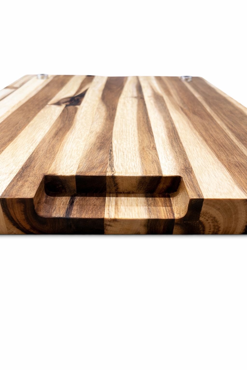 Luxe houten snijplank 33x32x3 cm halfrond