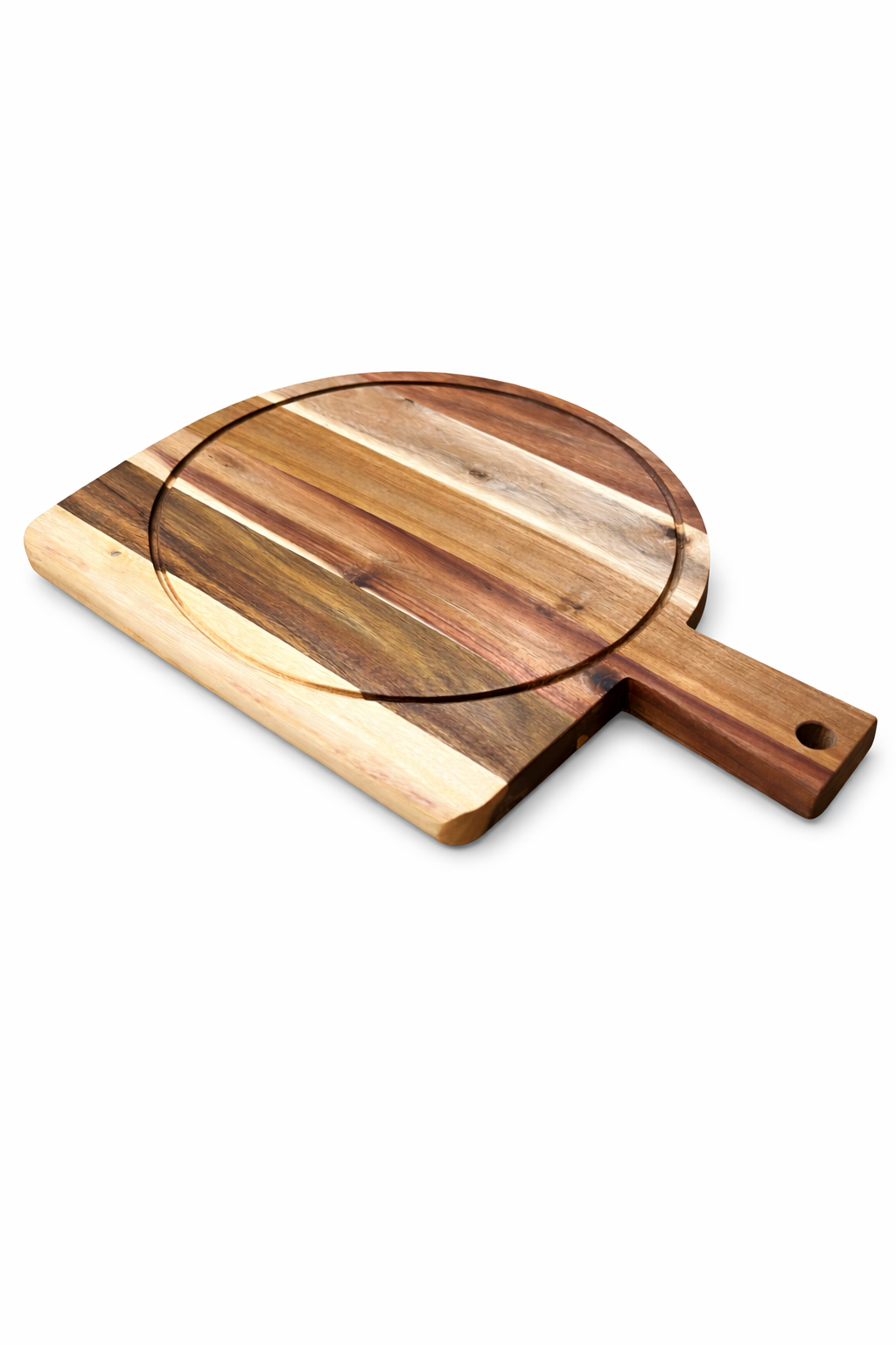 Luxe Houten snijplank 44x32x2 cm halfrond 1.13001ACA